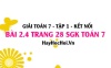 Bài 2.4 SGK Toán 7 tập 1 Kết nối tri thức